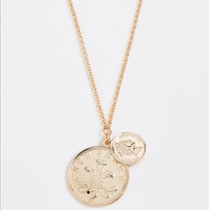 NEW Double Pendant Gold Necklace
